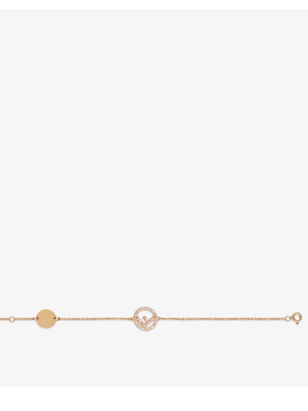 F is Fendi Gold F Logo Bracelet